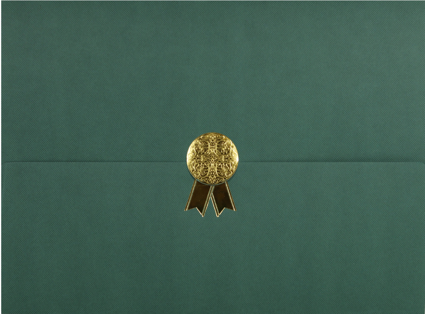 St. James® Certificate Holders/Document Covers/Diploma Holders, Green, Gold Award Seal with Gold Ribbon, Pack of 5, 83825