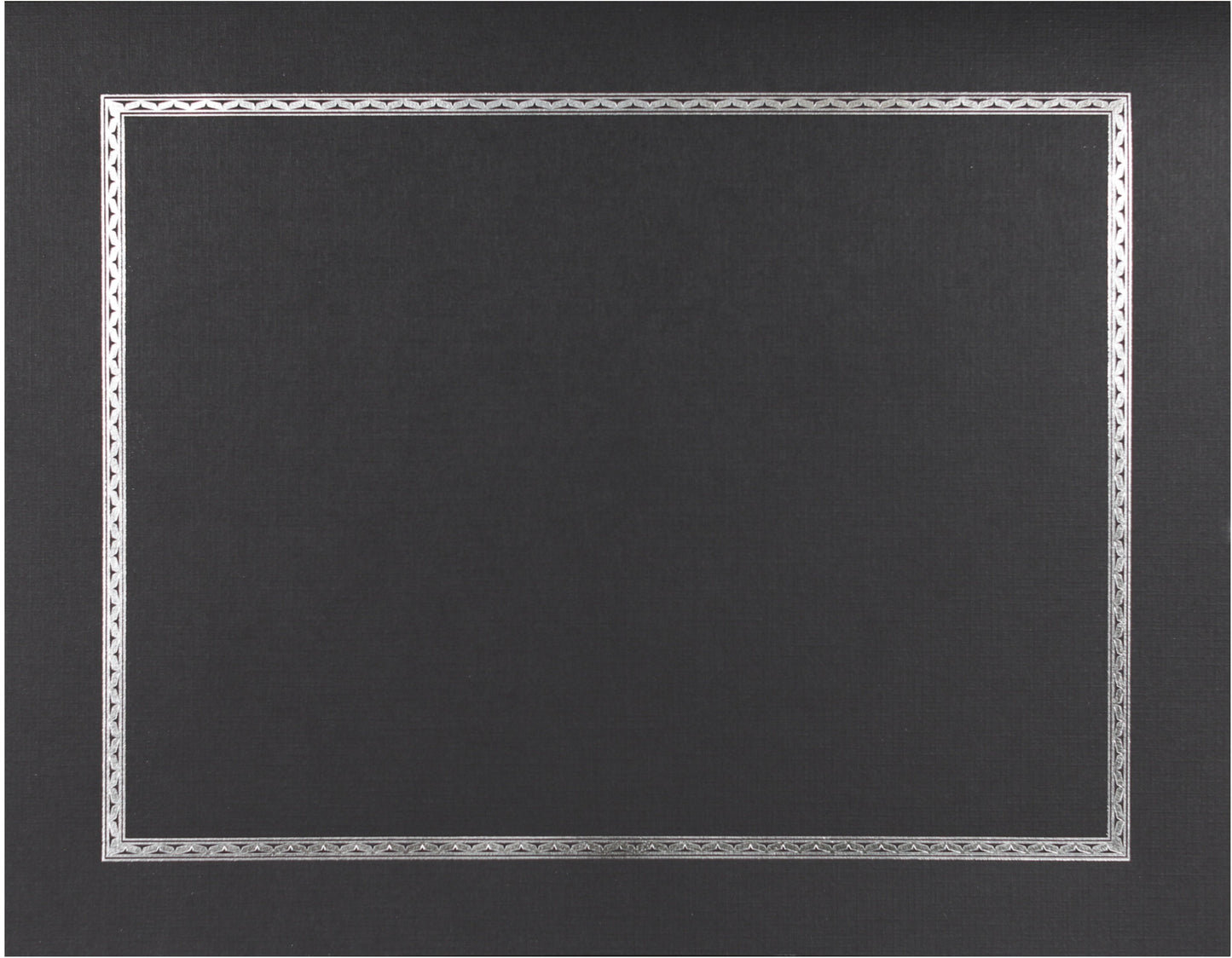 St. James® Certificate Holders/Document Covers/Diploma Holders, Black, Silver Foil Border, Linen Finish, Pack of 5, 83849