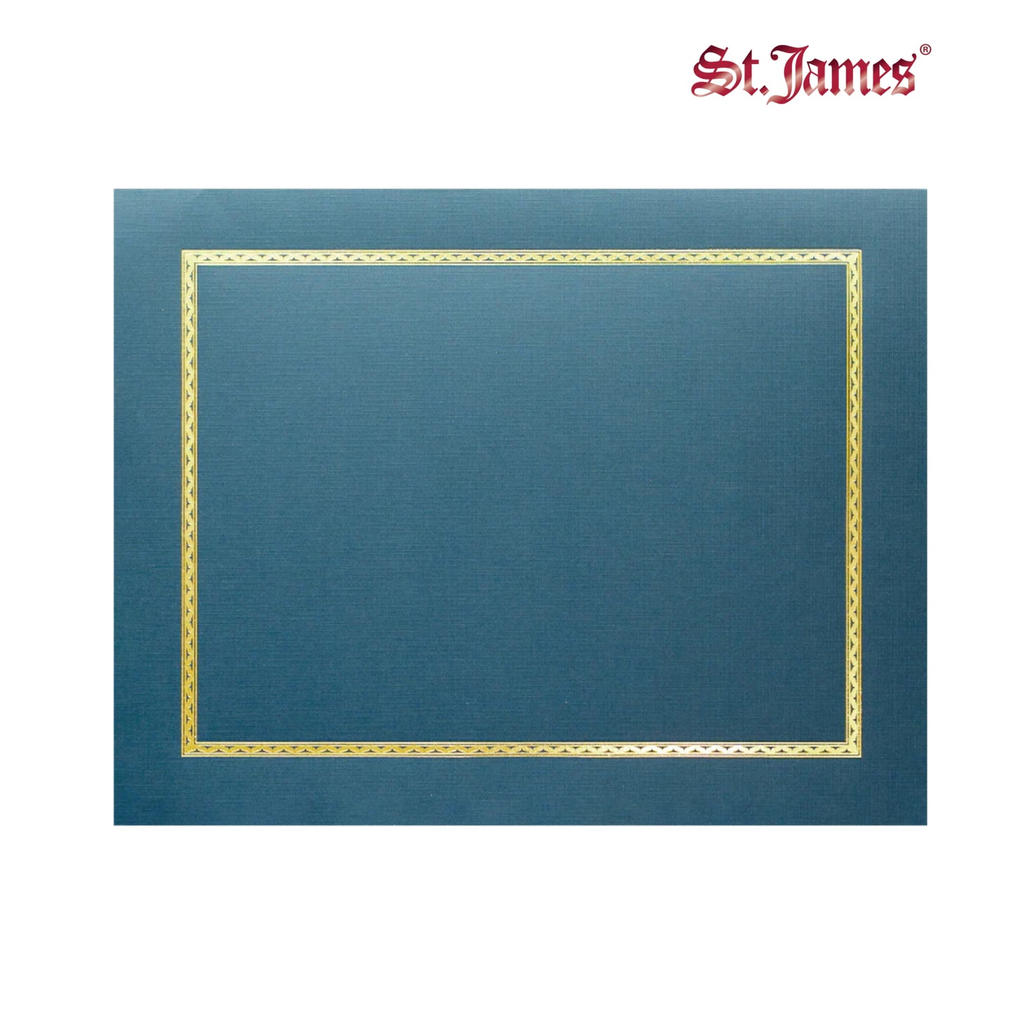 St. James® Certificate Holders/Document Covers/Diploma Holders, Navy Blue, Gold Foil Border, Linen Finish, Pack of 5, 83846