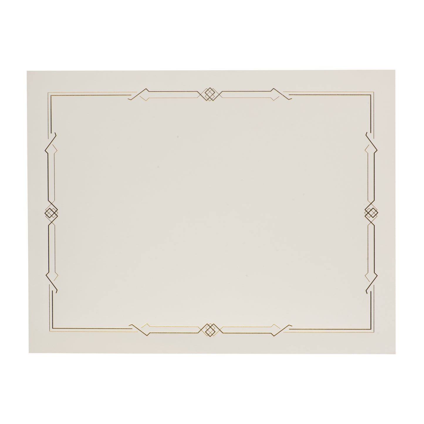 St. James® Premium Weight Certificates, Gatsby Design, Gold Foil, Ivory, 65 lb, 8.5 x 11", Pack of 15, 83407