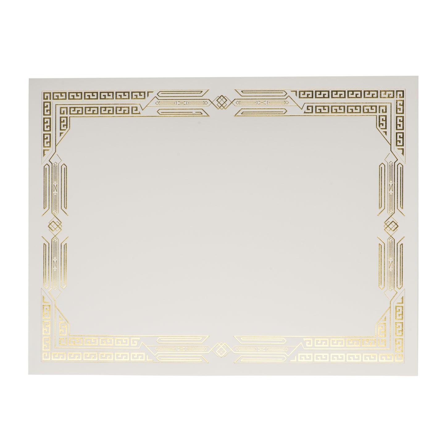St. James® Premium Weight Certificates, Jazz Design, Gold Foil, Ivory, 65 lb, 8.5 x 11", Pack of 15, 83419