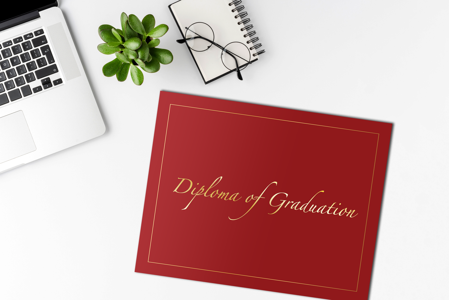 St. James® Premium Diploma of Graduation Certificate Holder, Gold Foil Border, 8.5 x 11" Document Folder, Burgundy Red, Pack of 10, 50839