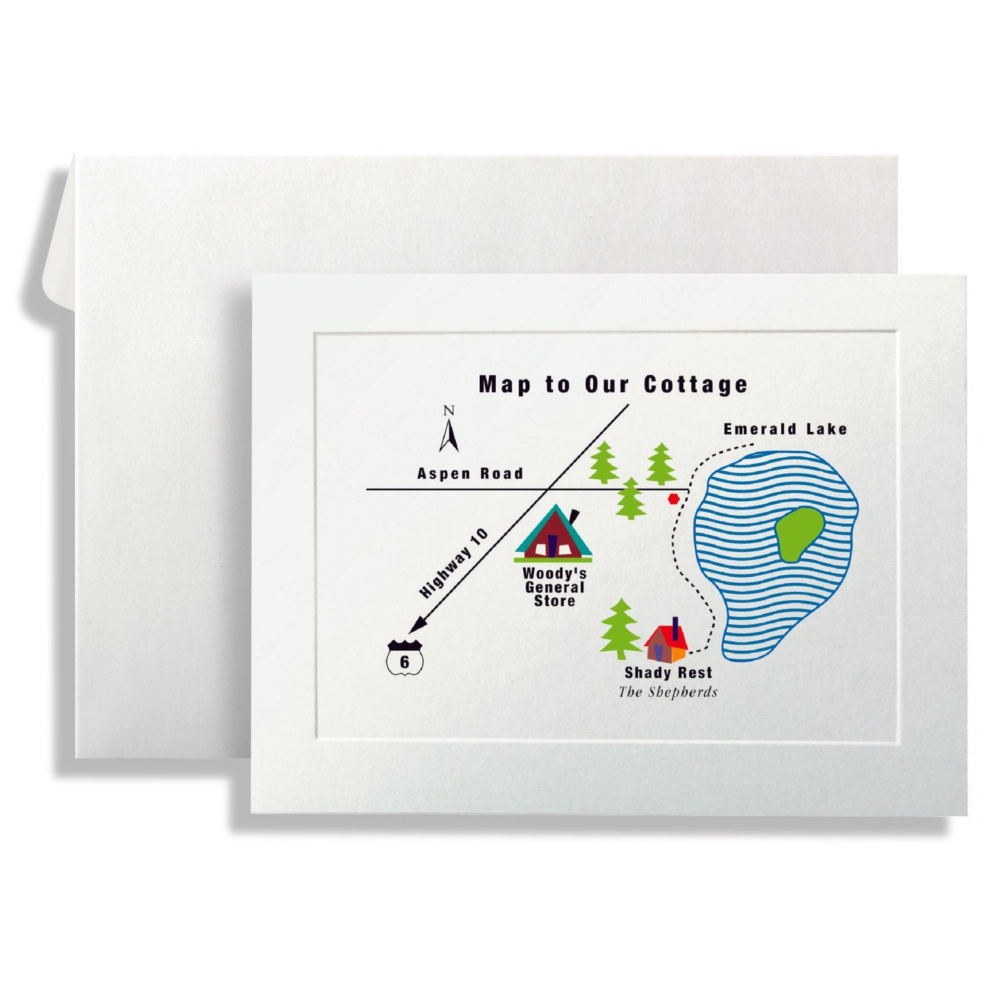 St. James® Overtures® Reply Cards - Traditional Emboss White, 40 sets, 71010