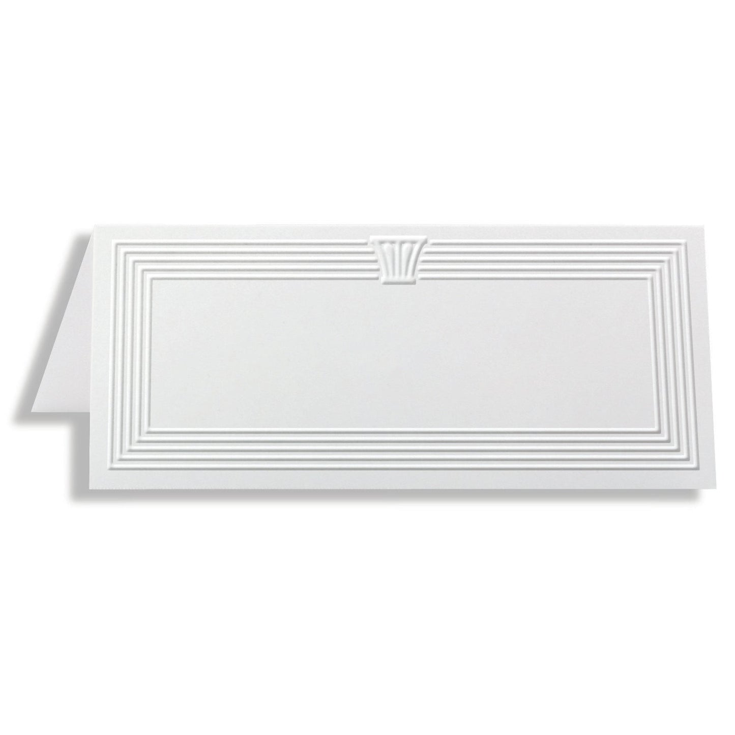 Cartes de placement en relief St. James® Overtures® Capital, blanches, pliées à 1¾ x 4¼", paquet de 60, 71418