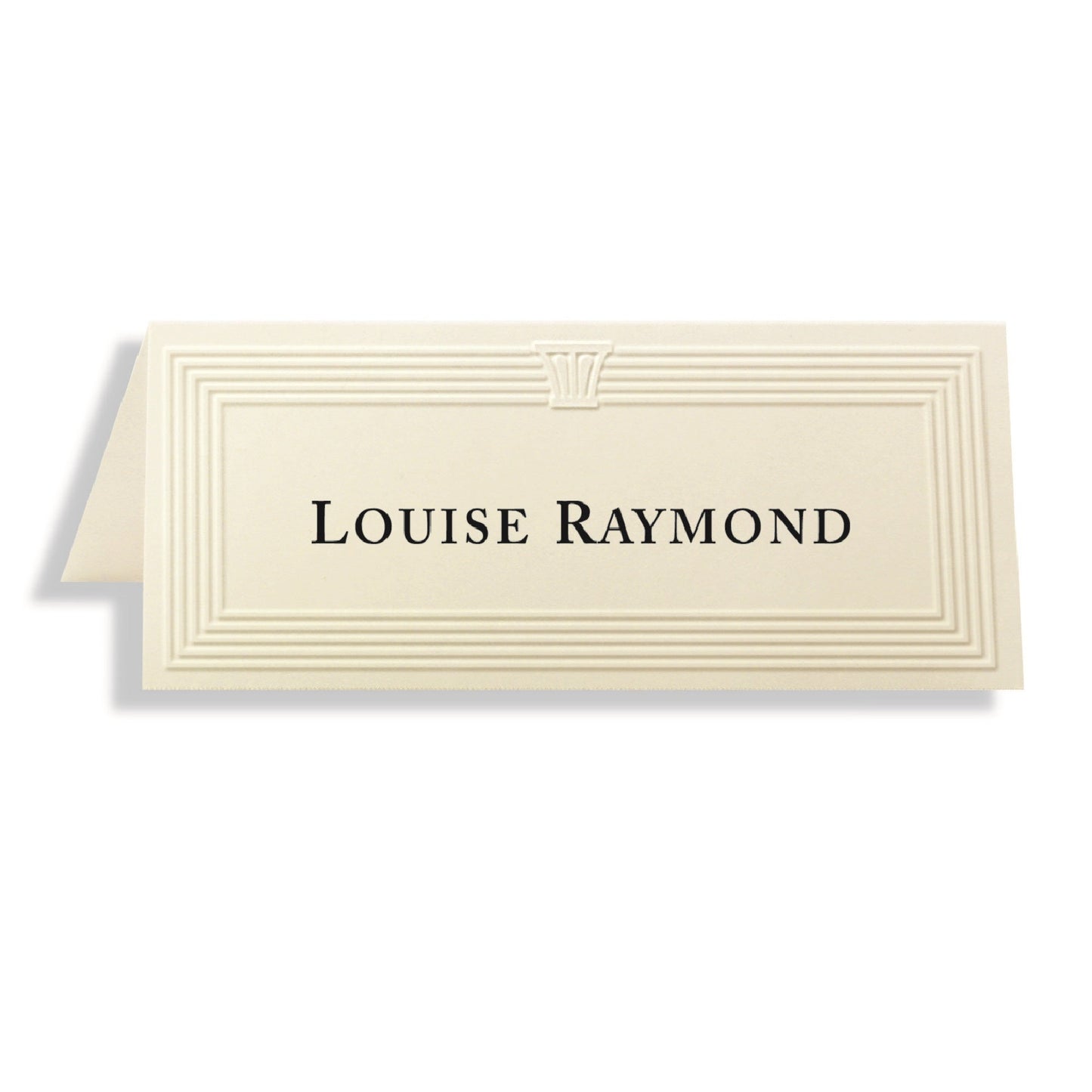 St. James® Overtures® Capital Embossed Place Cards, Ivoire, Pliez à 1¾ x 4¼", Paquet de 60, 71419