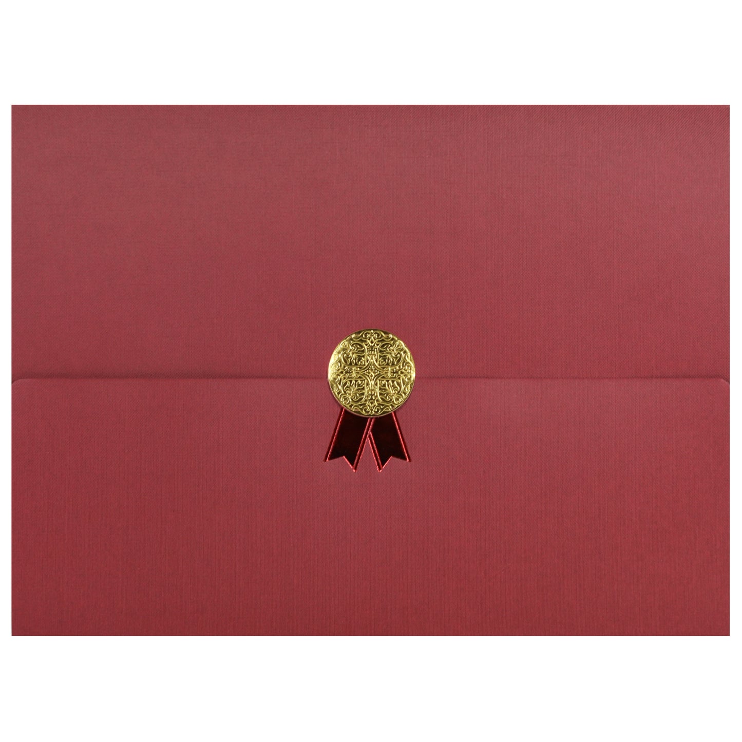 St. James® Certificate Holders/Document Covers/Diploma Holders, Burgundy, Gold Award Seal with Red Ribbon, Pack of 5, 83818