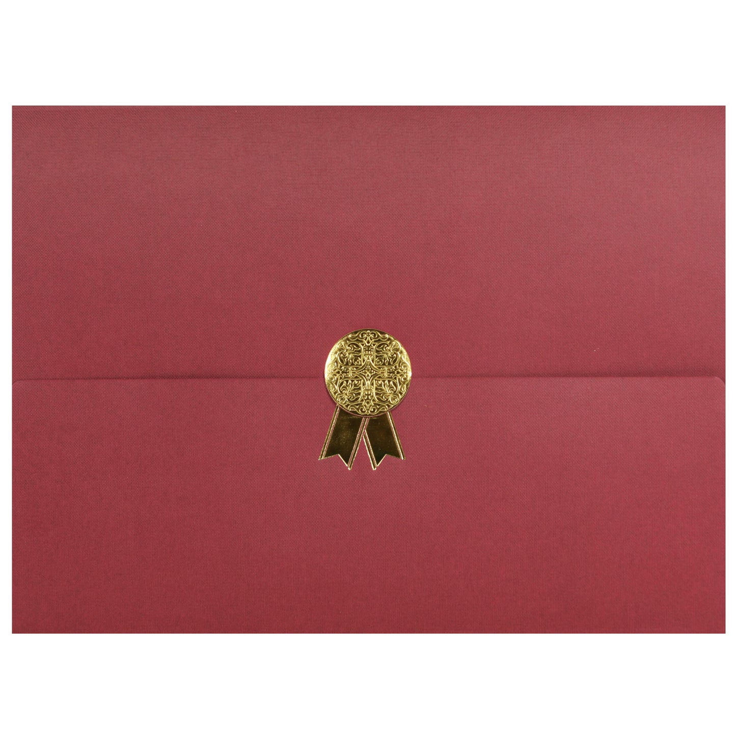 St. James® Certificate Holders/Document Covers/Diploma Holders, Burgundy, Gold Award Seal with Gold Ribbon, Pack of 5, 83819