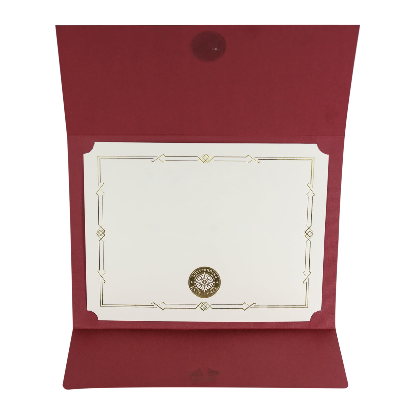 St. James® Porte-certificats/Couvertures de documents/Porte-diplômes, Bordeaux, Sceau d'or avec ruban doré, Paquet de 5, 83819