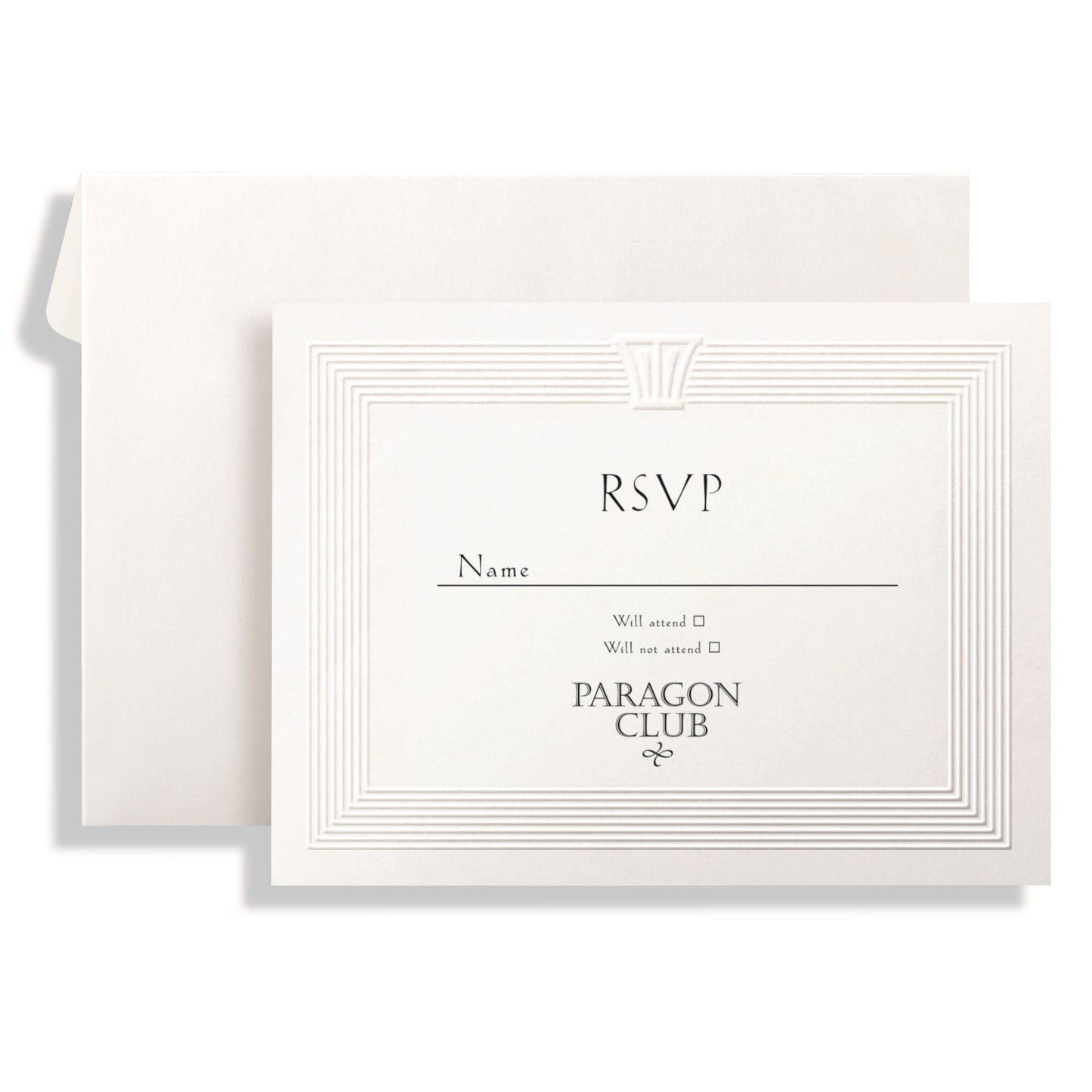 Cartes-réponses St. James® Overtures®, gaufrage majuscule, blanc, 40 ensembles, 71018