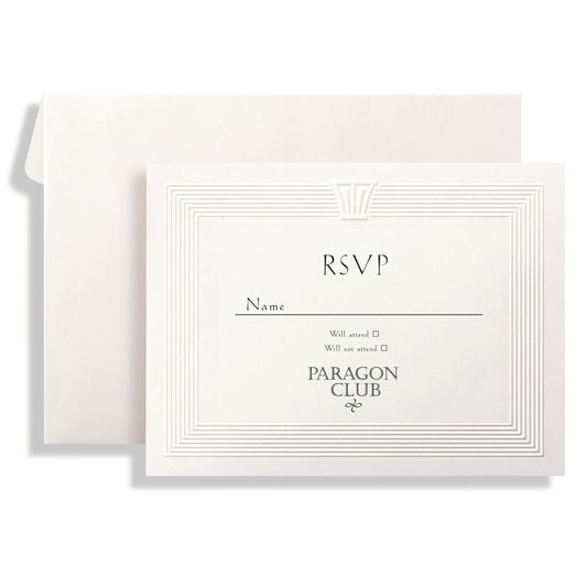 St. James® Overtures® Reply Cards, Capital Emboss, White, 40 Sets, 71018