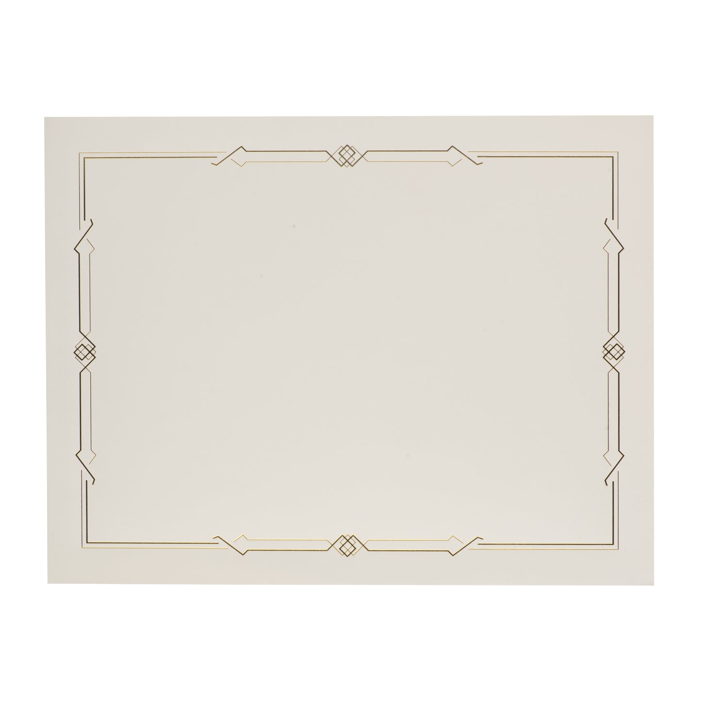 Certificats de poids premium St. James®, motif Gatsby, feuille d'or, ivoire, 65 lb, 8,5 x 11", paquet de 15, 83407