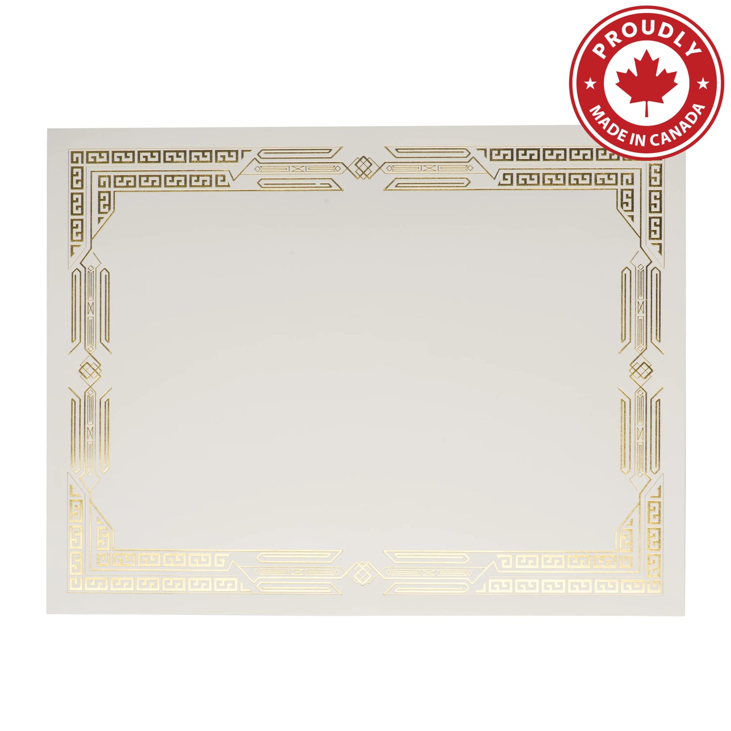 St. James® Premium Weight Certificates, Jazz Design, Gold Foil, Ivory, 65 lb, 8.5 x 11", Pack of 15, 83419