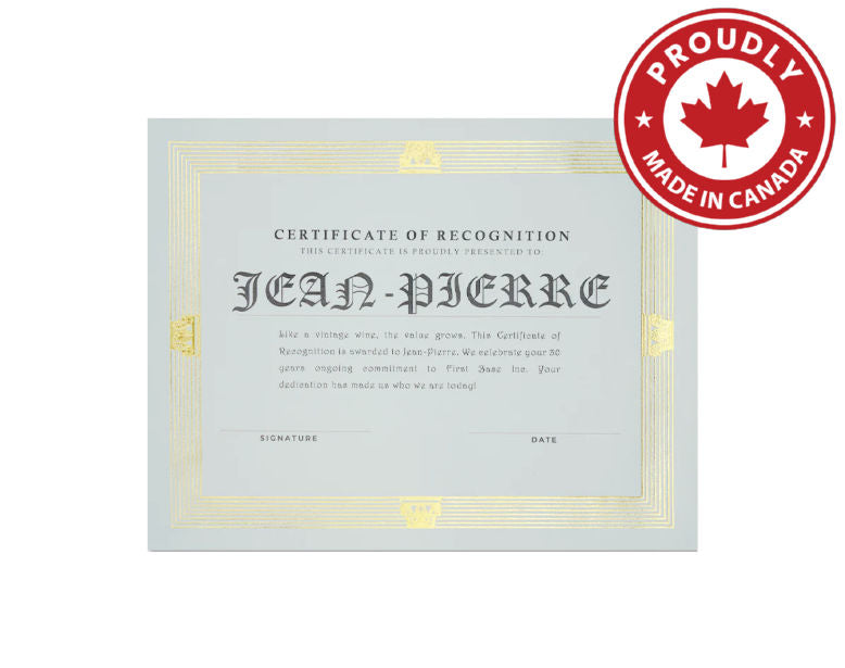 St. James® Elite™ Certificates, Natural Linen with Capital Gold Foil Design, Pack of 12, 83427