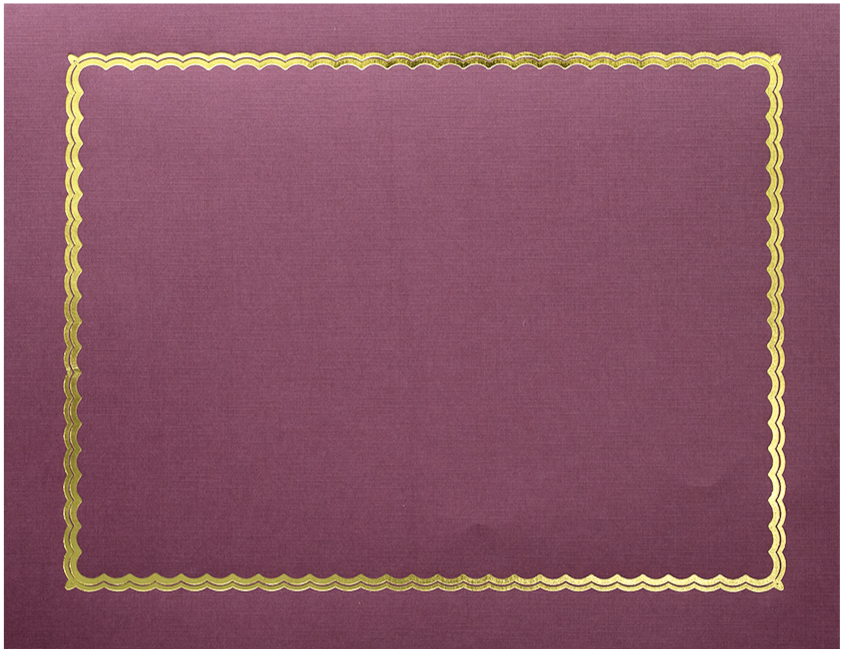 St. James® Classic Linen Certificate Holders with Gold Foil, Burgundy, Pack of 5, 83433