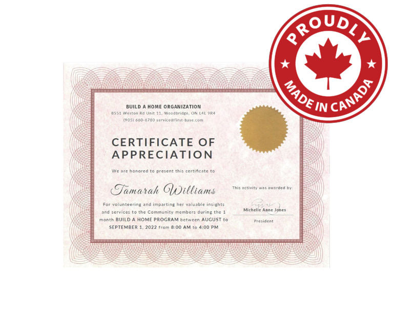St. James® Certificates, 24 lb Paper, Regent Red, Pack of 100, 83502