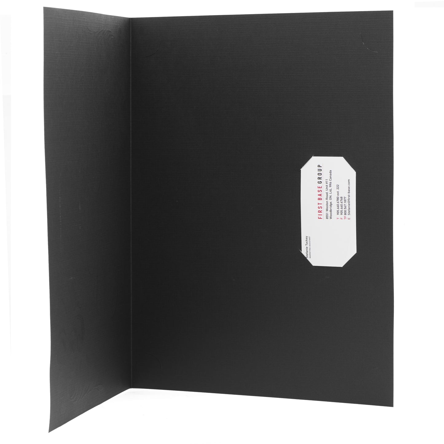 Porte-certificats St. James® avec porte-cartes-cadeaux, déco feuille d'argent, noir, paquet de 5, 83540