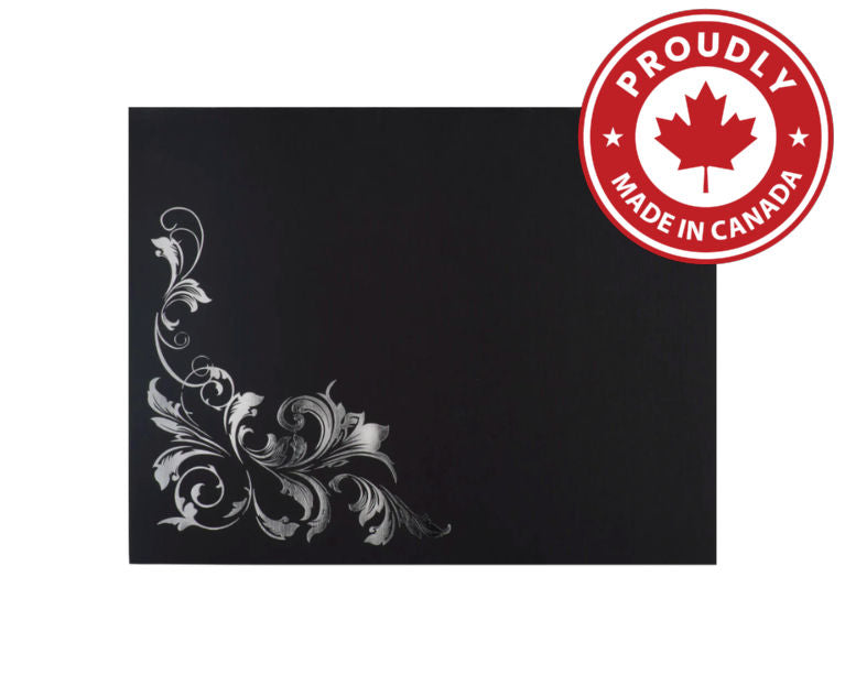 St. James® Certificate Holders with Gift Card Holder, Silver Foil Deco, Black, Pack of 5, 83540