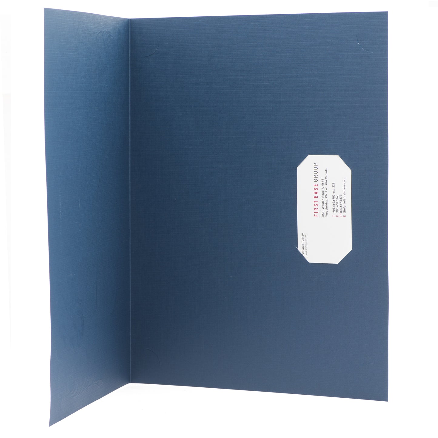 Porte-certificats St. James® avec porte-cartes-cadeaux, déco feuille d'argent, bleu marine, paquet de 5, 83541