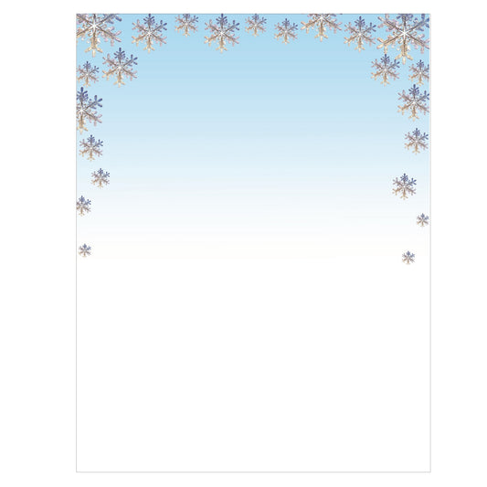 St. James® Holiday Collection, Falling Snowflakes, 8.5 x 11", 24 lb, 25 sheets/pk, 88059