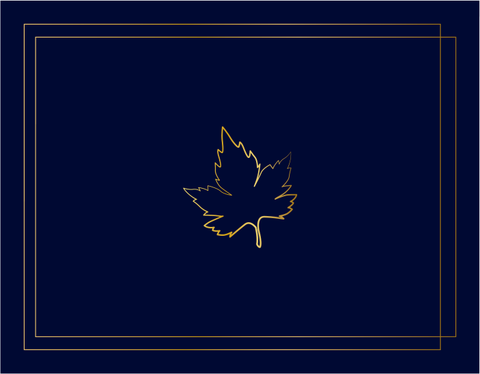 St. James® Premium Certificate Holder, Gold Foil Maple Leaf Design, 8.5 x 11" Document Folder, Navy Blue, Pack of 10, 572946