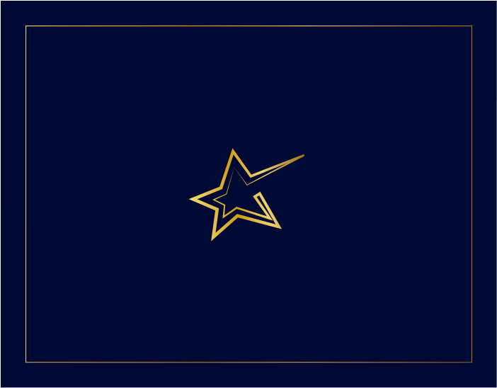 St. James® Premium Certificate Holder, Gold Foil Star Design, 8.5 x 11" Document Folder, Navy Blue, Pack of 10, 160594