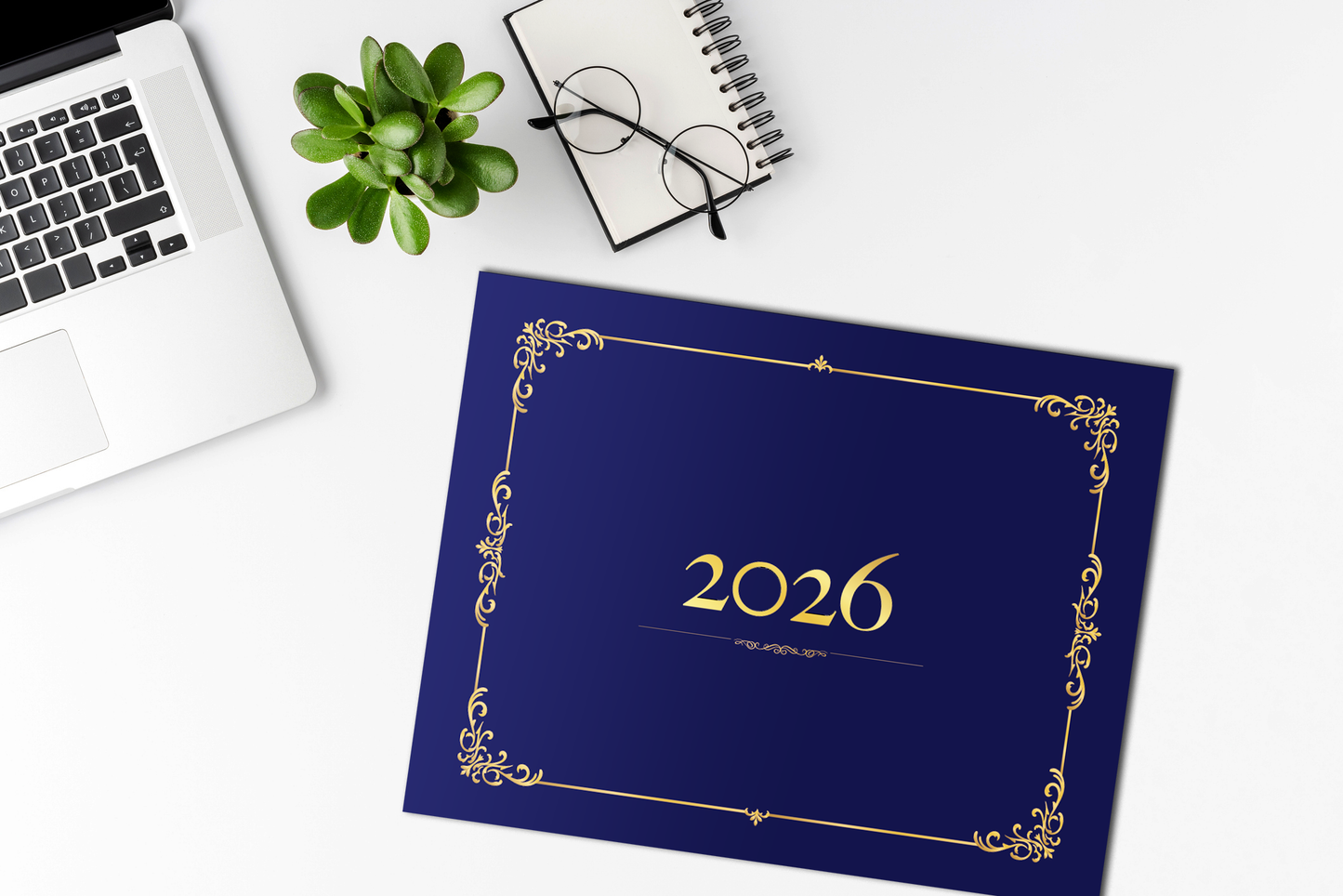 St. James® Premium Certificate Holder, Elegant Gold Foil Border, 8.5 x 11" Document Folder, Navy Blue, Pack of 10, 27461