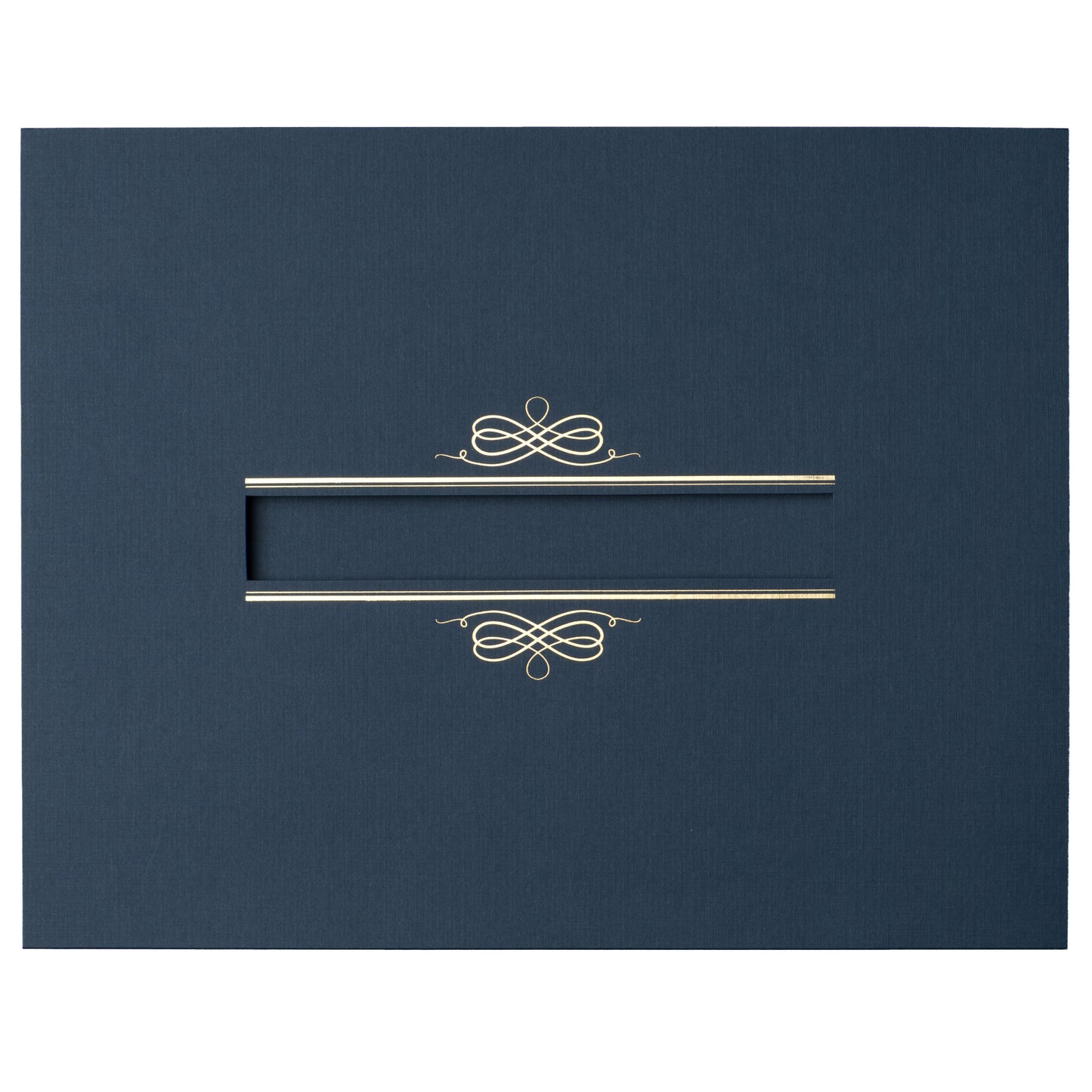 St. James® Certificate Holders with Window, Linen, Navy Blue, Pack of 5, 83538