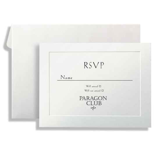 St. James® Overtures®  Reply Cards - Traditional Emboss White, 40 sets, 71010