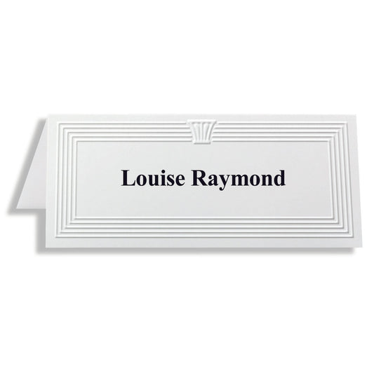 St. James® Overtures® Capital Embossed Place Cards, White, Fold to 1¾ x 4¼", Pack of 60, 71418