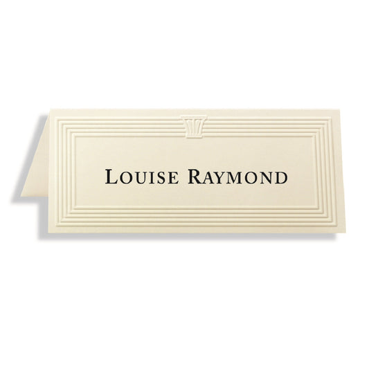 St. James® Overtures® Capital Embossed Place Cards, Ivory, Fold to 1¾ x 4¼", Pack of 60, 71419