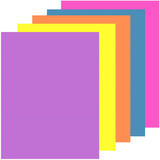 St. James® Fluorescent Bond Paper, Rainbow, 5 Colours, Pack of 200, 78020