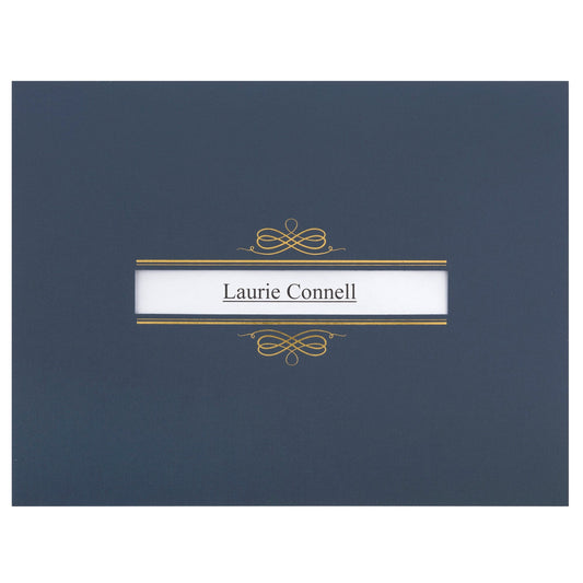 St. James® Certificate Holders with Window, Linen, Navy Blue, Pack of 5, 83538