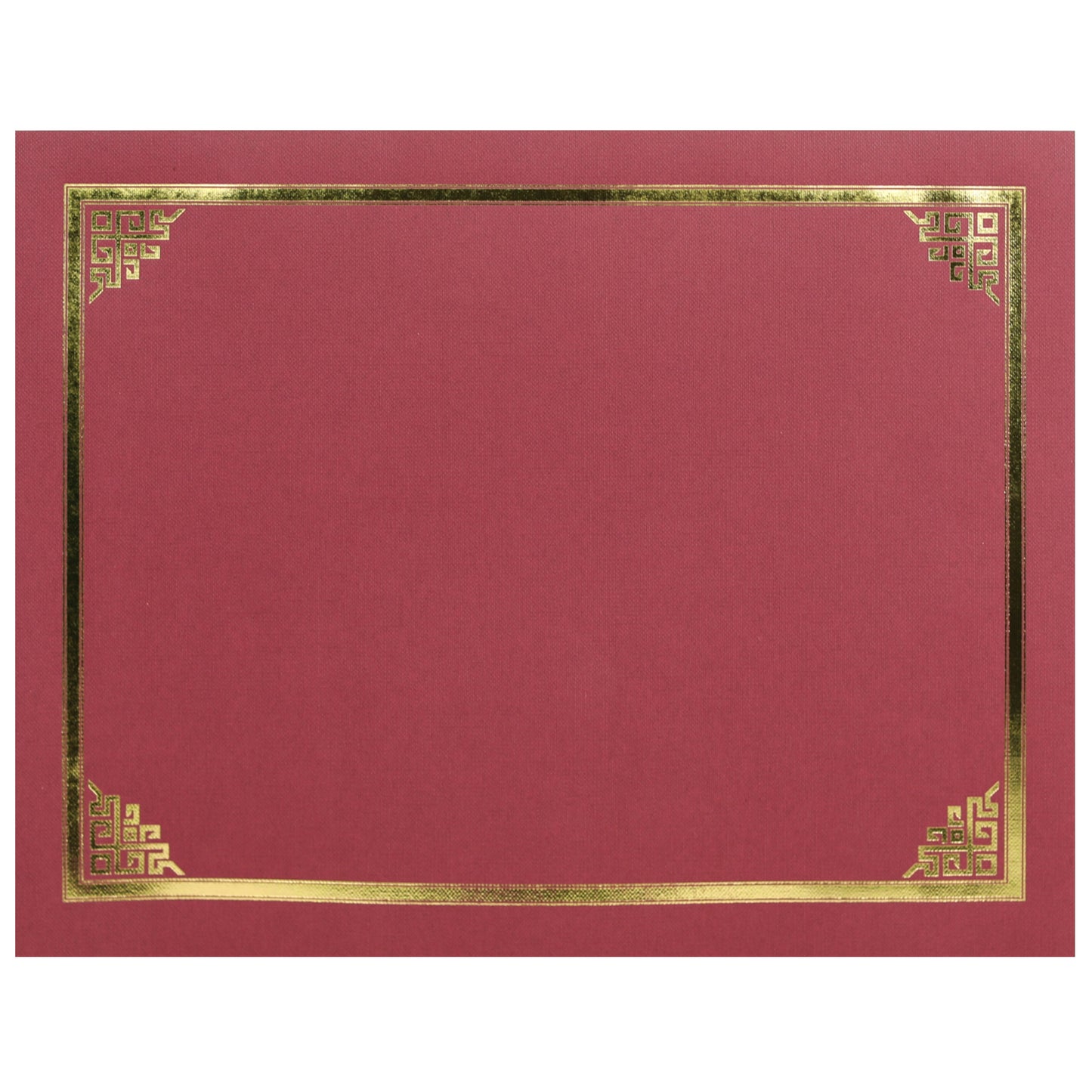 St. James® Certificate Holders/Document Covers/Diploma Holders, Red, Gold Foil Border, Linen Finish, Pack of 5, 83804