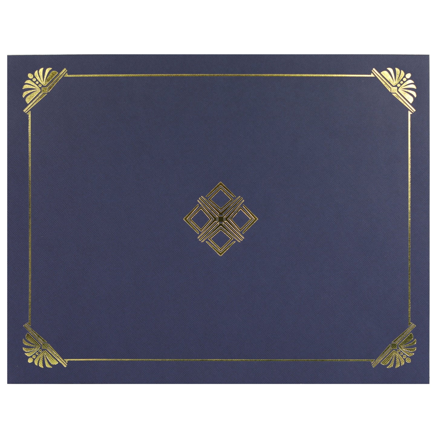 St. James® Certificate Holders/Document Covers/Diploma Holders, Navy Blue, Gold Foil, Linen Finish, Pack of 5, 83809