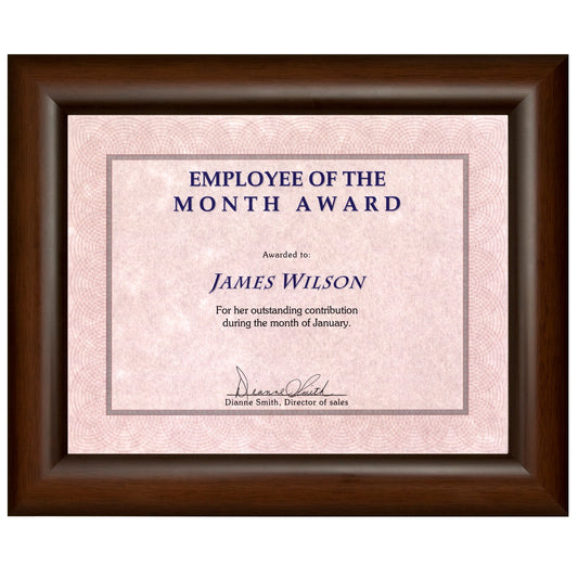 St. James® Certificate/Diploma/Document Frame, 8.5x11", Milano Cherry, 83912