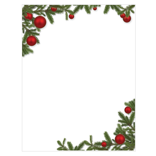 St. James® Holiday Collection, Fir Branches, 8.5 x 11", 24 lb, 25 sheets/pk, 88067