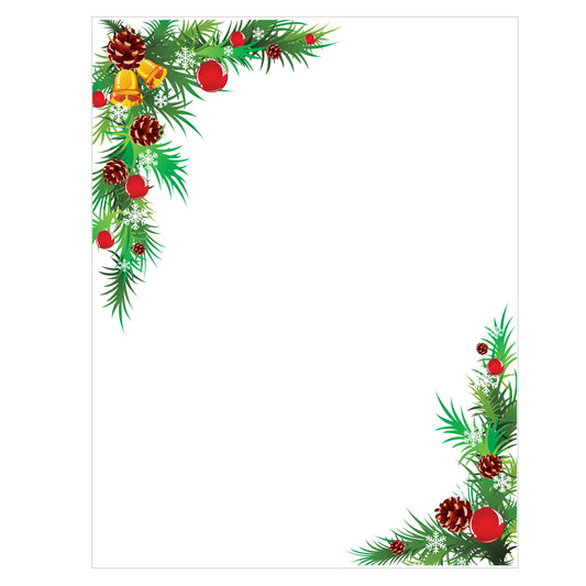 St. James® Holiday Collection, Holiday Wreath, 8.5 x 11", 24 lb, 25 sheets/pk, 88075